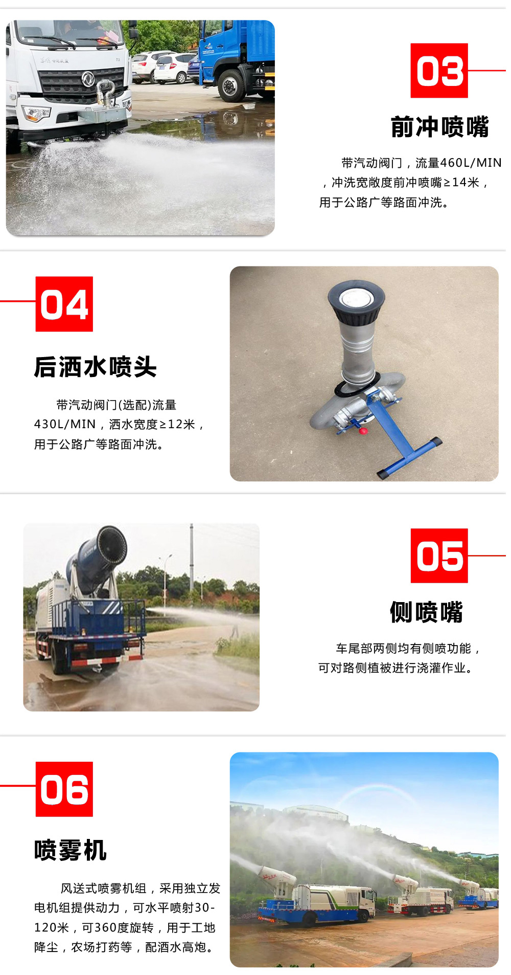 東風(fēng)天龍后八輪20噸噴霧車，國六綠化噴灑車